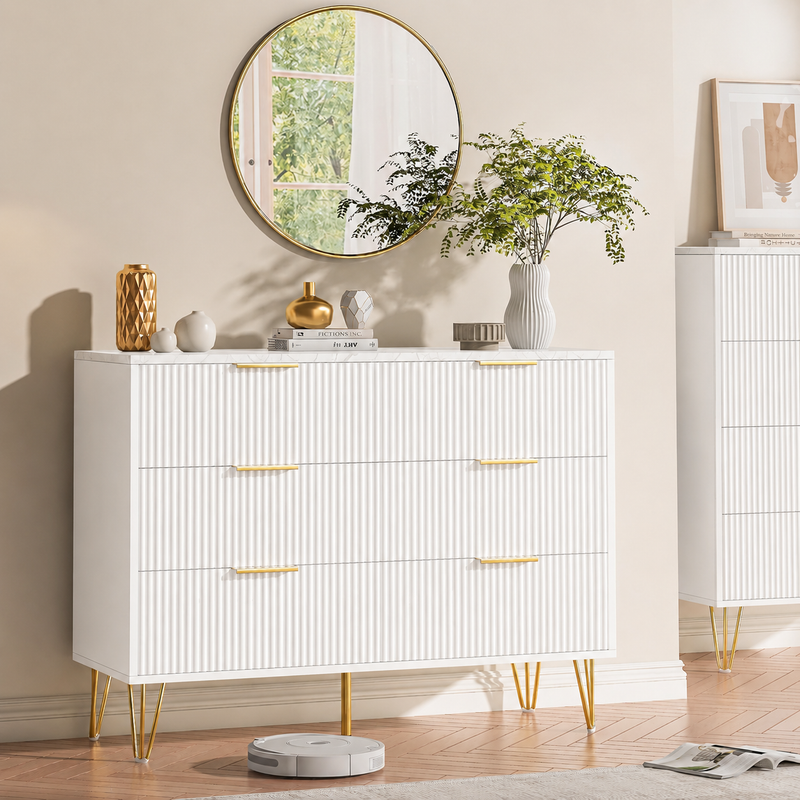 Wumagin -commode À 6 Tiroirs - 100x74x34cm - Design Nordique Moderne