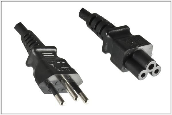 Microconnect Schwarz Brazil-C5 Stromkabel 1,8 M