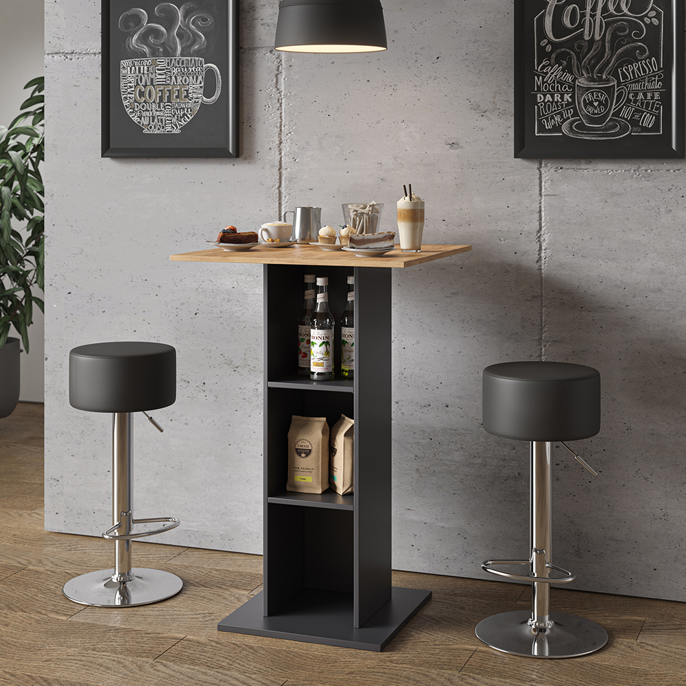 Table De Bar Rodeo, Anthracite, 70 X 70 Cm Vicco