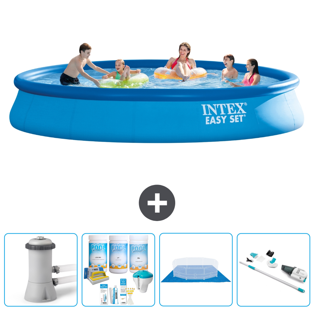 Intex Piscina Easy Set Rotonda - 457x84 Cm - 7-pezzi  S20949 Intex