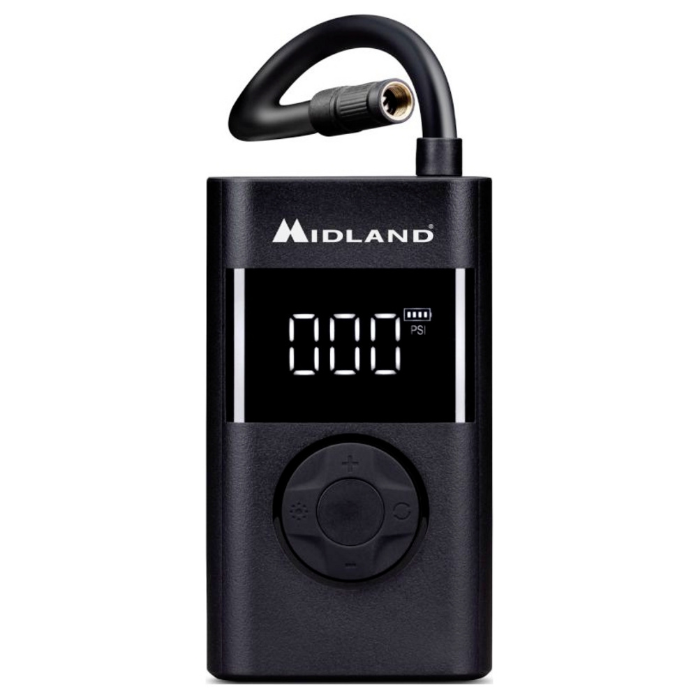 Tragbarer Luftkompressor Midland ENERPUMP, mit 150 PSI/10 Bar, Akku 4000 mAh + Powerbank, schnelles Aufpumpen für Motorrad, Fahrrad, Auto, Ball und Luftmatratze für Unterwegs - Bild 4