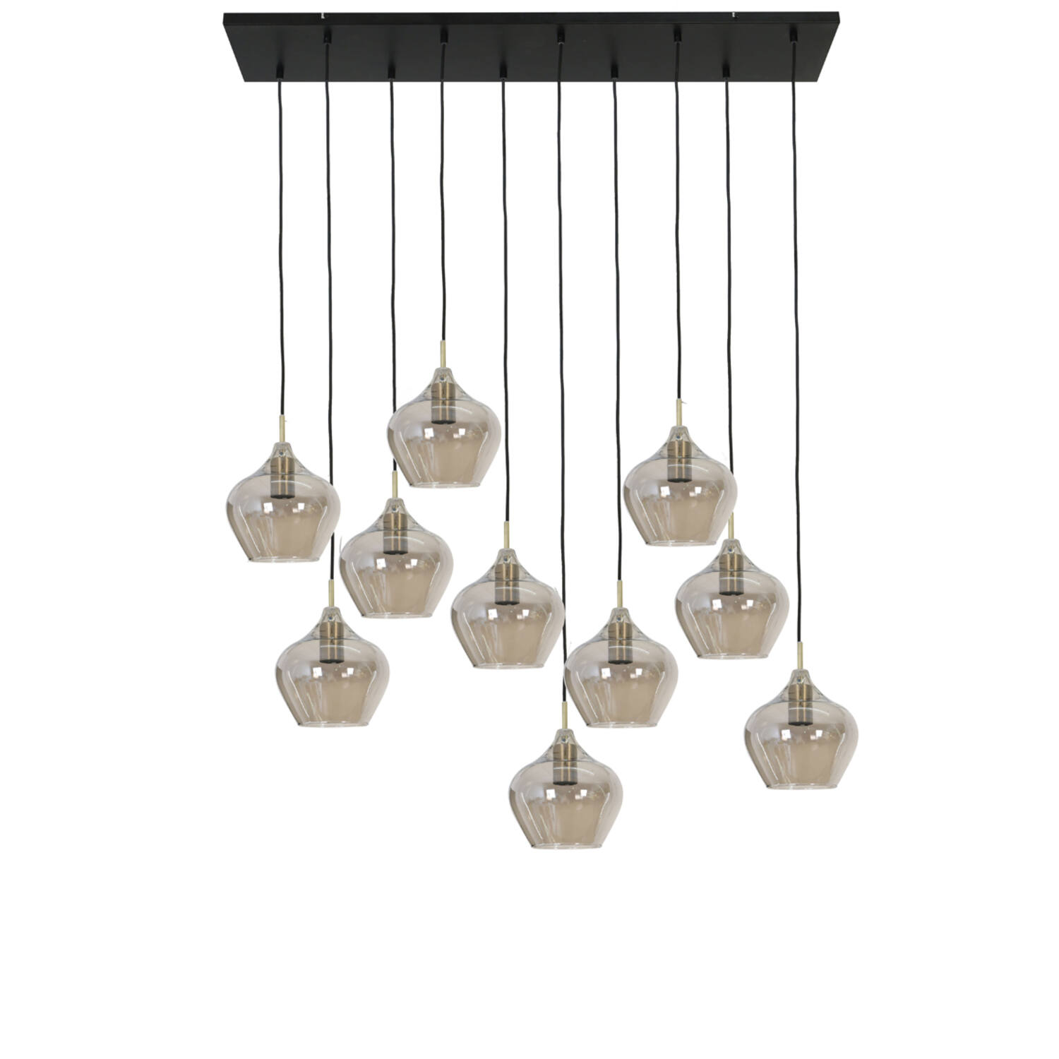 Light & Living - Hängeleuchte - Rakel - Bronze - Glas - Große
