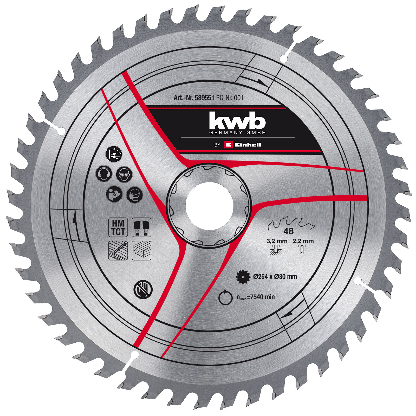Kreissäge Ø254 X 30 Mm 48t Einhell