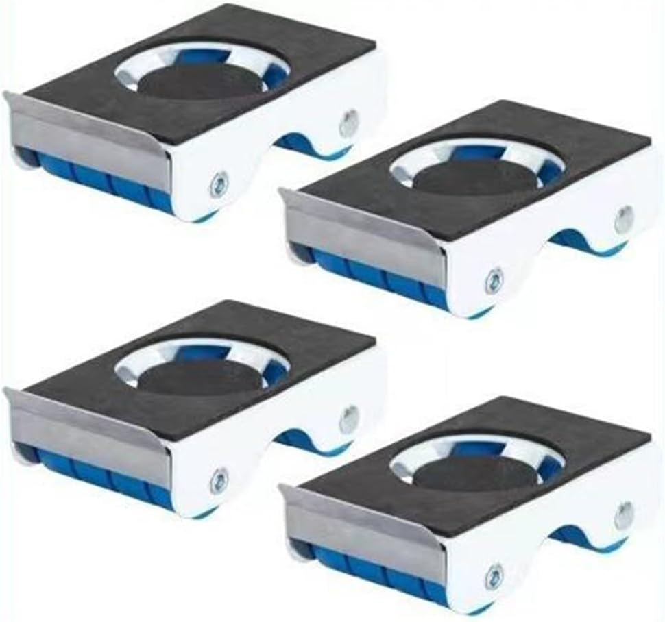 Outils de déménagement de meubles sur roulettes, freins, acier au carbone, charge 350 kg, lot de 4