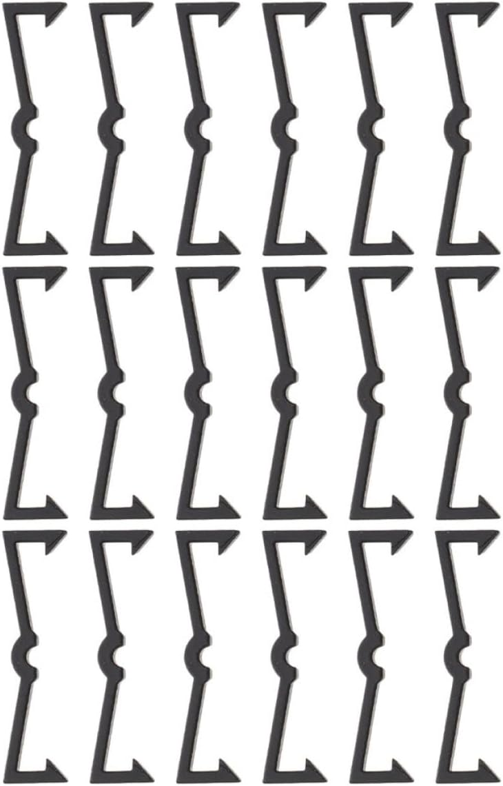 Clips pour panneau perforé, crochets de rangement mural en plastique noir, lot de 250