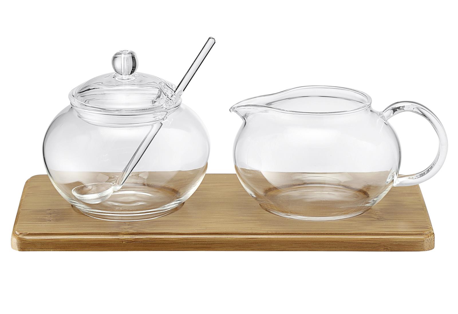 Weis Transparent Zucker- / Sahne-Set
