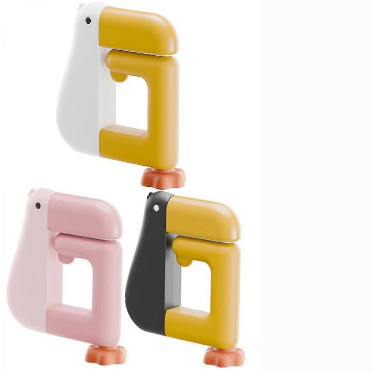 Crochets de bureau détachables en forme de canard, rose, lot de 2, sans perçage