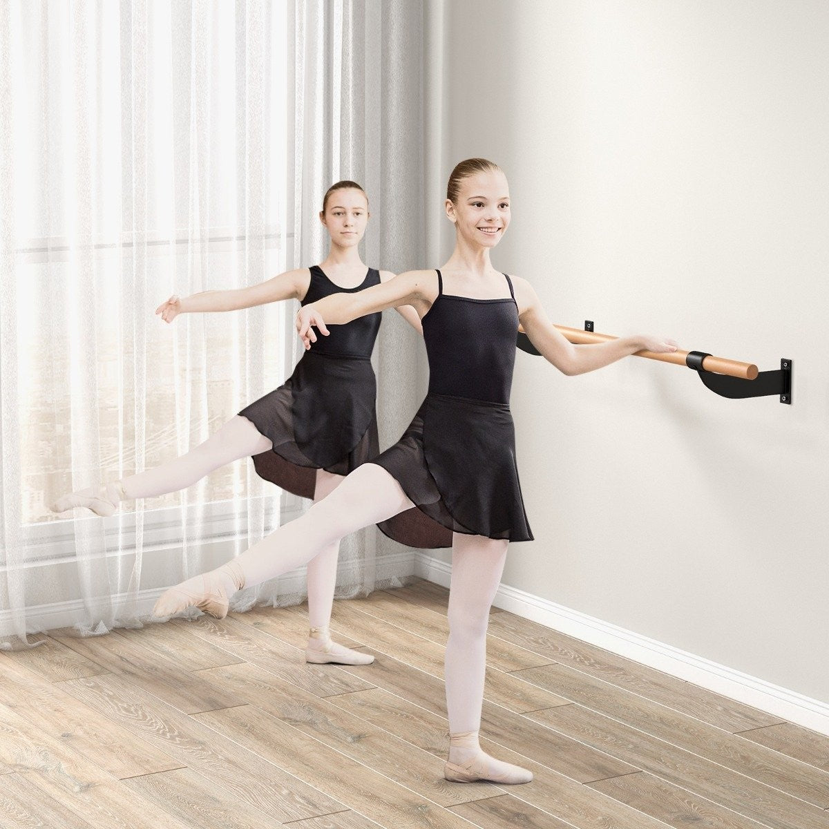 120 Cm Lange Tanzstange Wandmontierte Ballettstange Ballettausrustung Fitnessstange Mit Fester Hohe