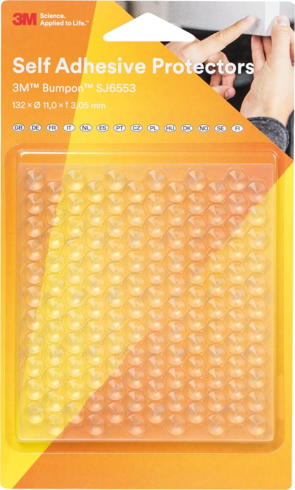 3M Transparent Sj 6553 Mpcb Gerätefuß Selbstklebend, Trapezförmig (Ø X H) 11 Mm X 3.05 Mm 132 St.