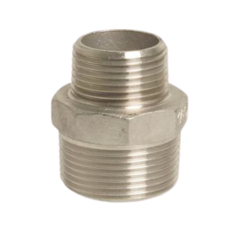 Klasebo® Gewindefitting Edelstahl Reduziernippel 3/4 Ag X 1/2 Ag