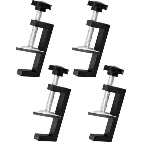 Serre-joint de menuisier réglable en aluminium et acier, plage de serrage 10-57 mm, lot de 4