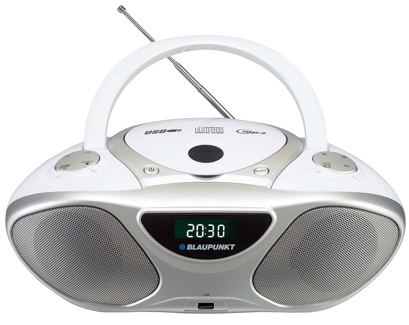 Blaupunkt BB14WH Tragbares Radio FM / Teleskopantenne AUX USB CD MP3 ( Weiß ) - Bild 4
