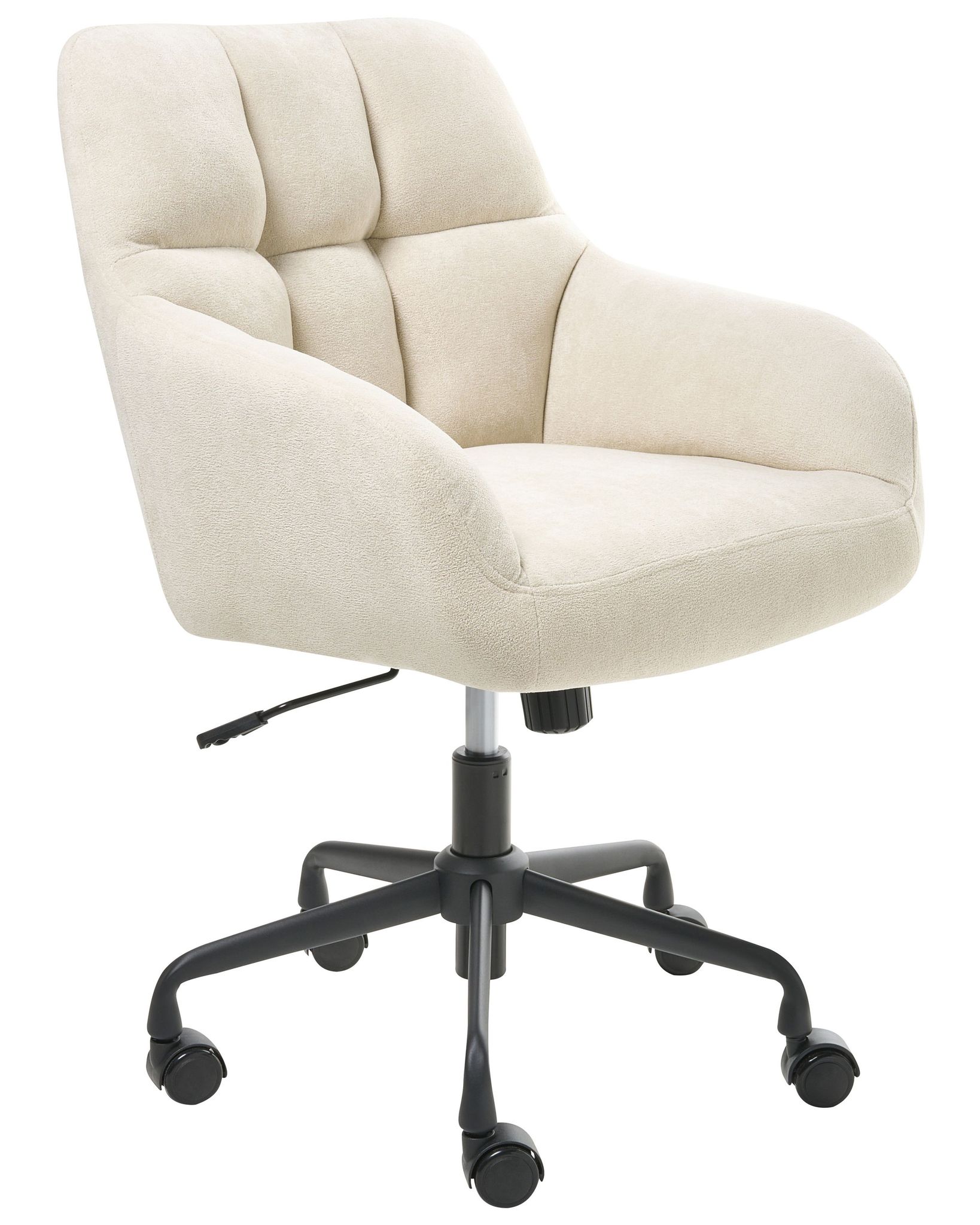 Beliani Desk Chair Palmdale Velvet Light Beige