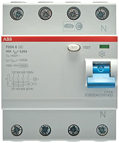 ABB Fehlerstrom-Schutzschalter F204A-40/0,03, 40 A