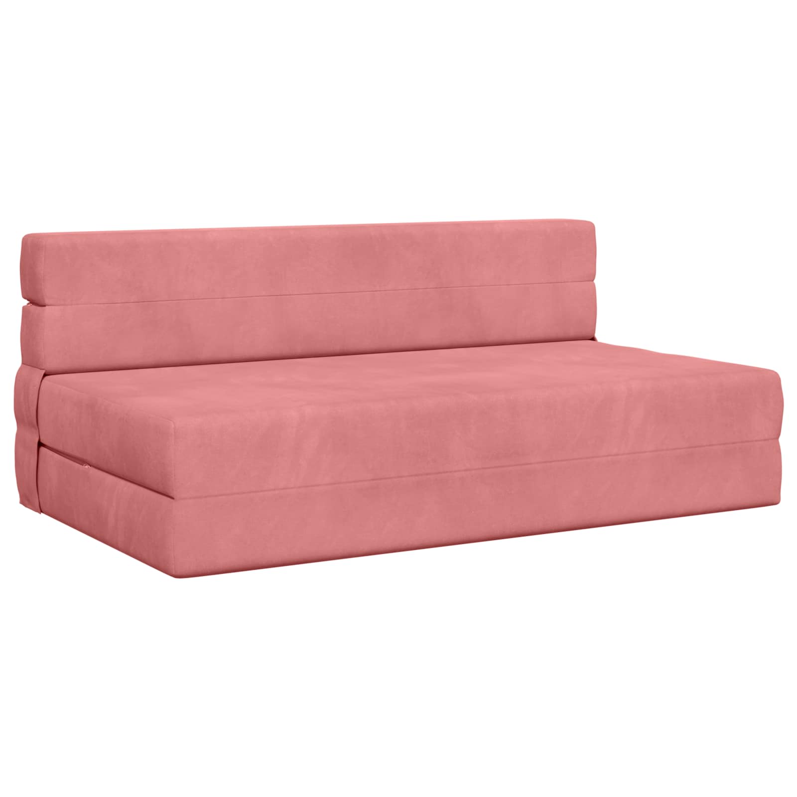Foldable Sofa Bed Pink 152 X 86.5 X 60 Cm Fabric Vidaxl