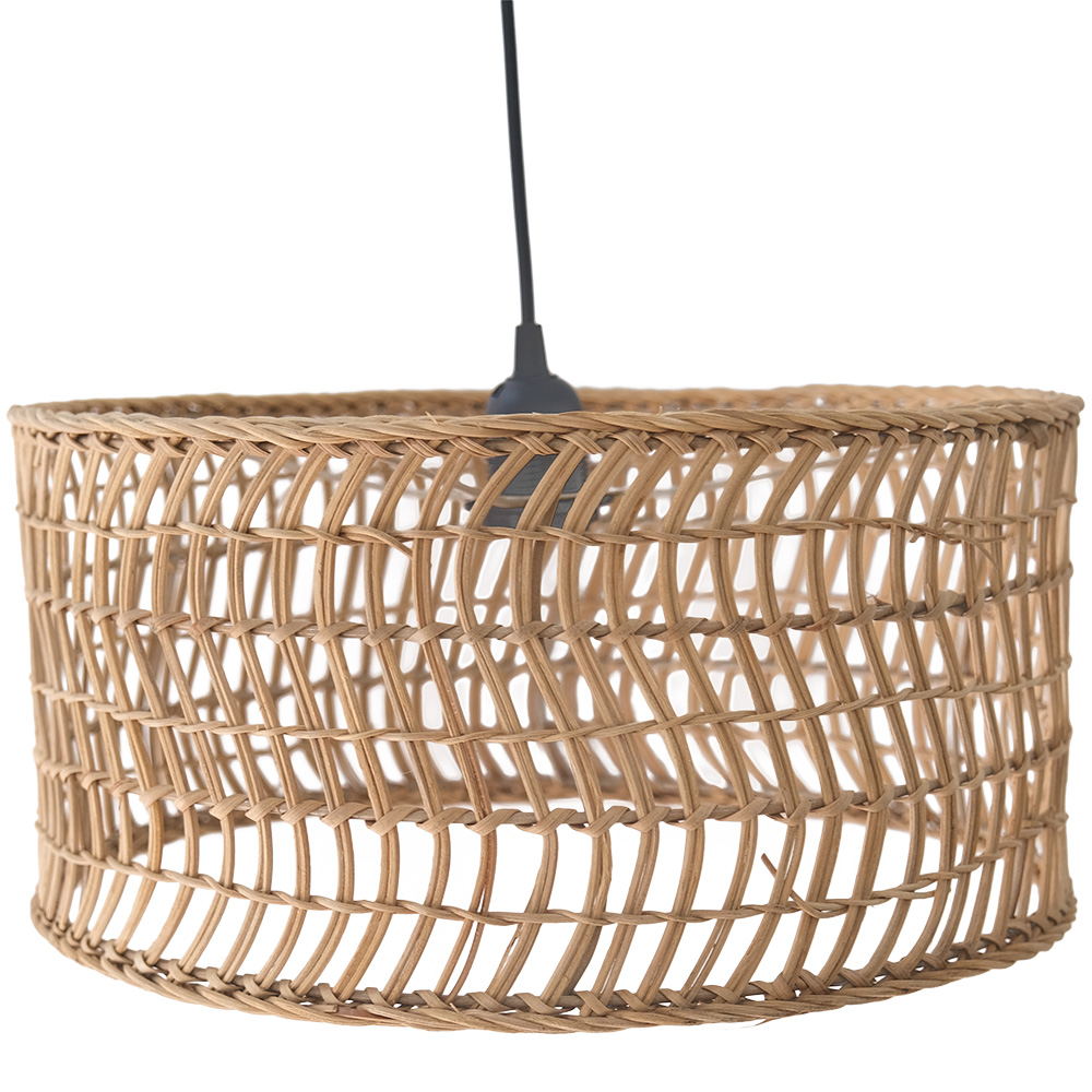 Privatefloor - Lampe De Plafond En Rotin - Lampe Suspendue Au Stile