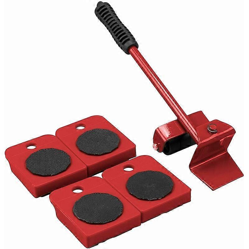 Lève-meubles à levier 150 kg avec 4 roulettes, pour meubles et portes, 34 cm