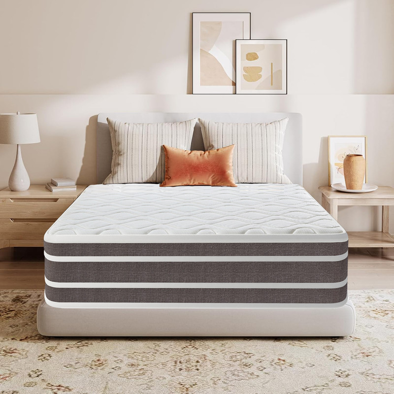 Matelas 140x190 Cm,épaisseur 26 Cm.latex Mixte Et Ressorts Ensachés