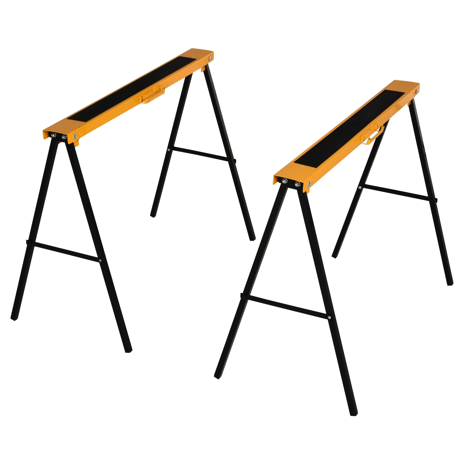 Tréteaux pliables pour bois, structure métallique en A antidérapante, charge 125 kg, lot de 2