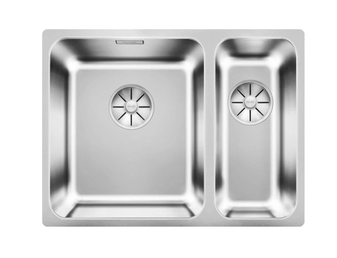 Blanco Grau Solis 340/180 - Spüle, 59X50 Cm, Mit Exzenterbedienung Pushcontrol, Edelstahl Gebürstet 526129