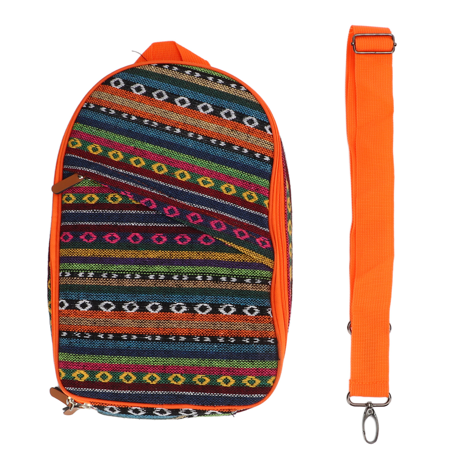 Sac à ustensiles de camping en polyester durable, 36 x 23 cm, compartiments multiples, sangle réglable, orange