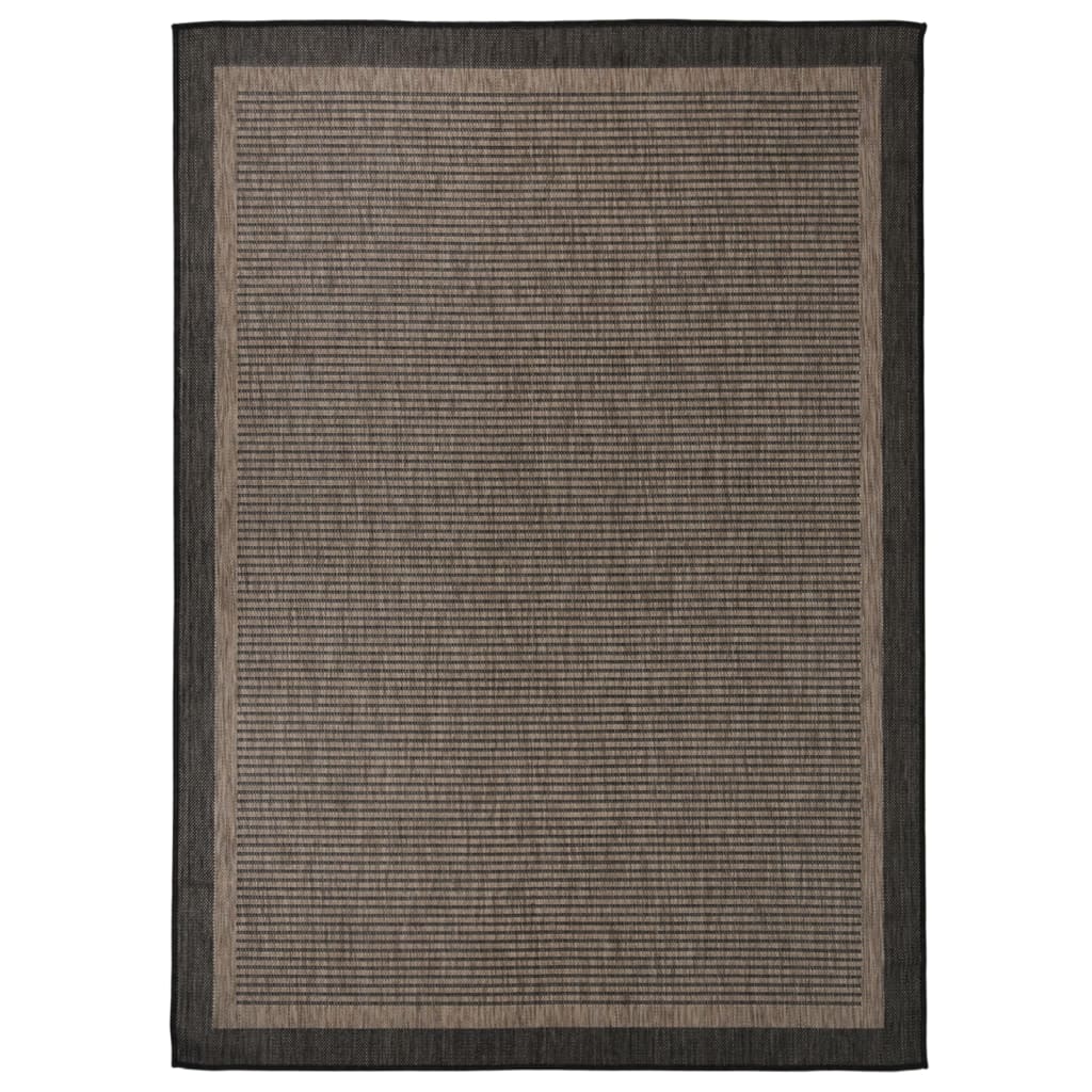 Vidaxl Dunkelbraun Outdoor-Teppich Flachgewebe 200X280 Cm