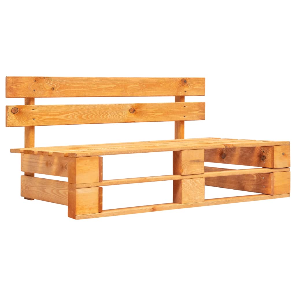 Vidaxl – Banc De Jardin En Bois Imprégné – 2 Places – Résistant Aux Intempéries – Design Palette Rustique – Confort Optimal Avec Coussins
