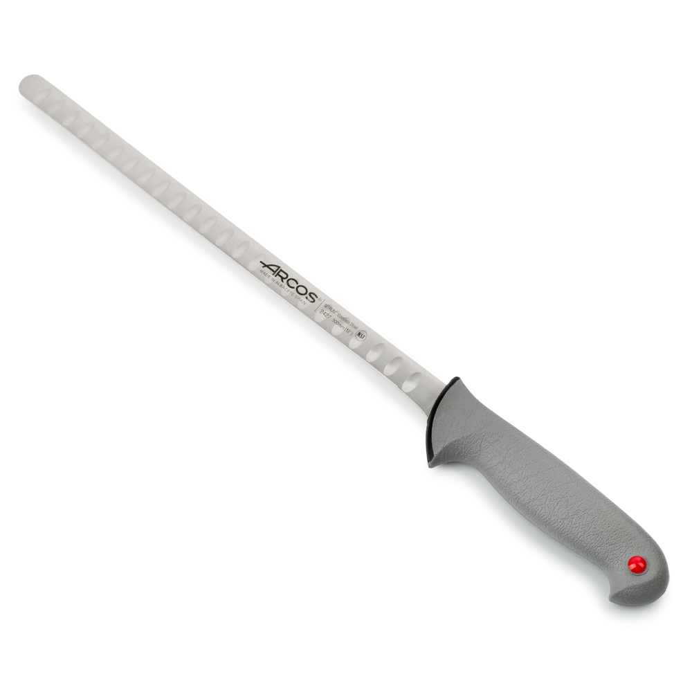 Arcos Mehrfarbig Lachsmesser Farbe - Prof 242700 Aus Nitrum-Edelstahl Und Mango Ergonomisches Polypropylen Und 30 Cm Klinge, Vitrine
