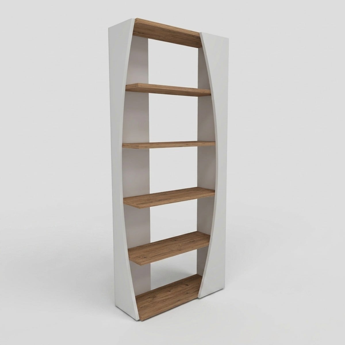 Cotecosy Weiß Moderne Platzsparende Bücherregal Selge