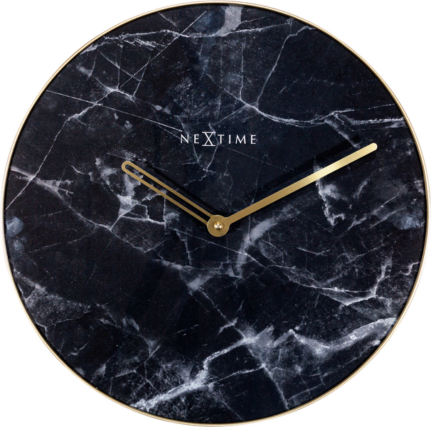 Nextime Gold/Schwarz Wanduhr, Marble (40 Cm) - Image 4