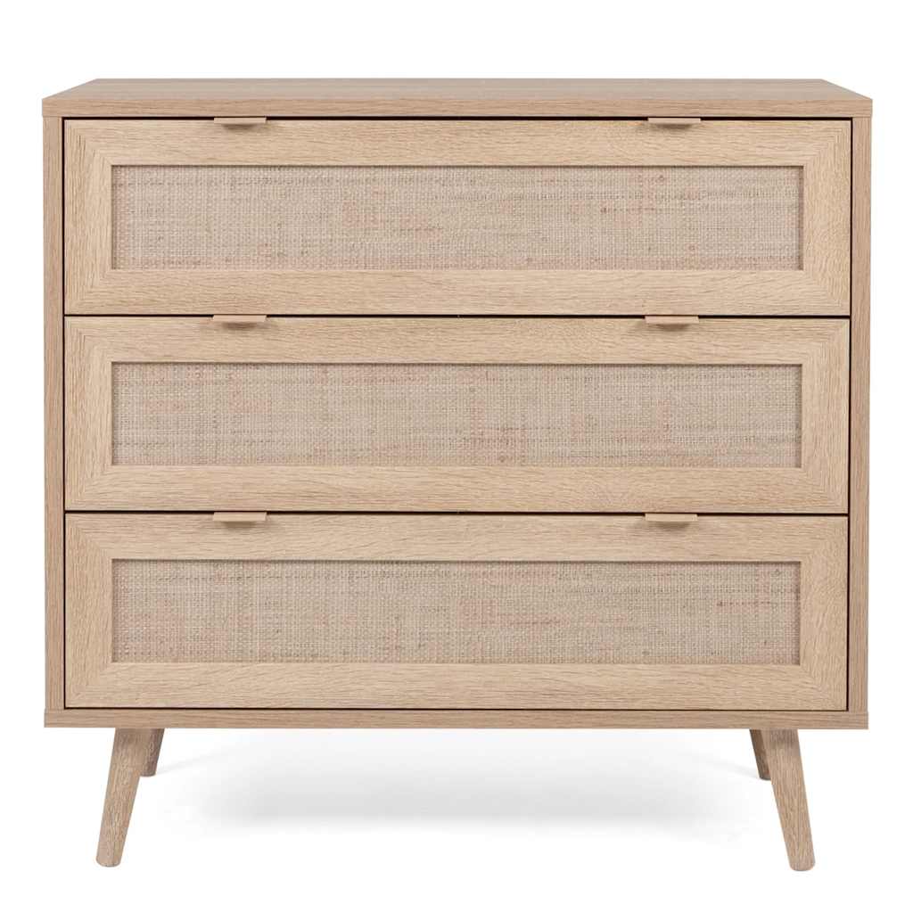 Les Tendances - Kommode Bali 03a Sonoma-eiche Und Raffia-druck Finori