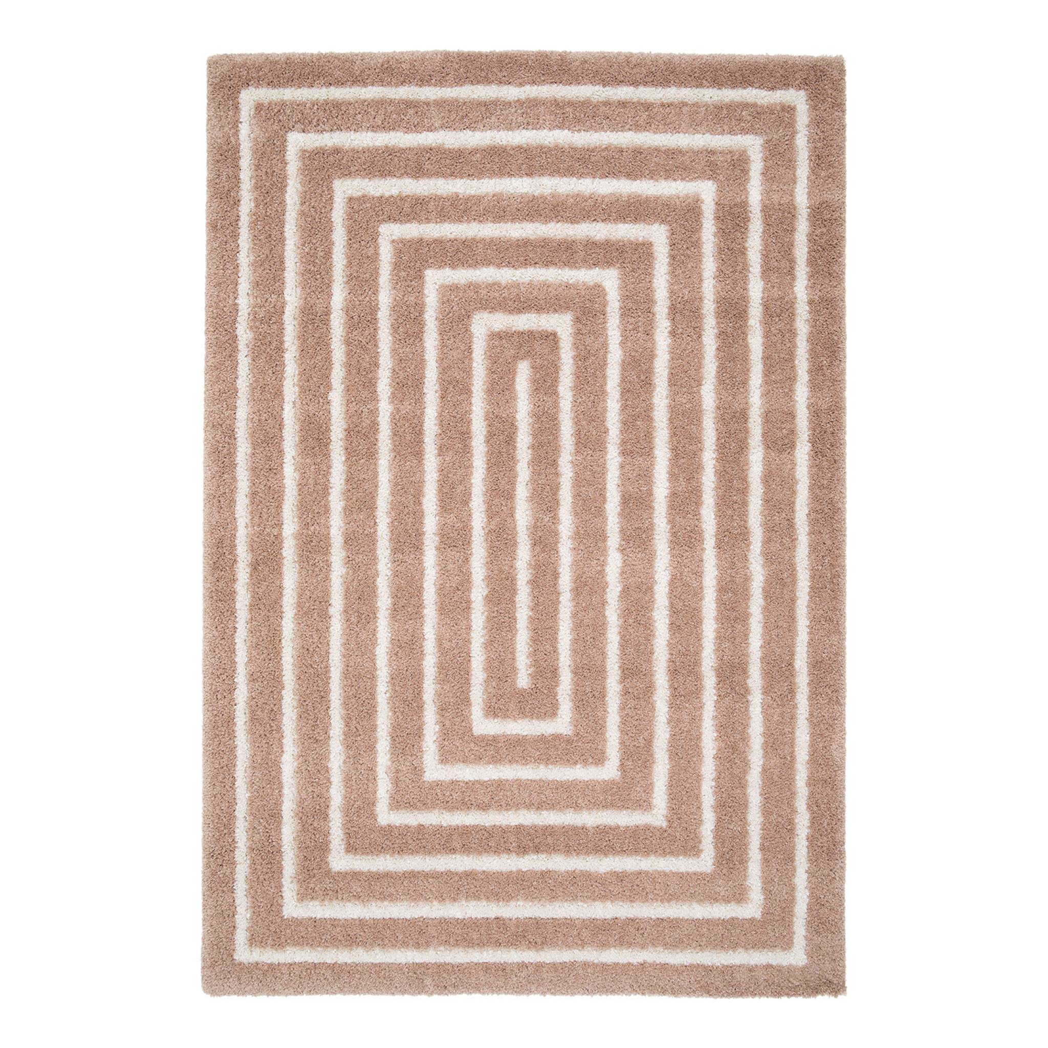 Sweeek Indoor Rug With Pink And Cream Rectangle Pattern 230x160 Cm - Lia