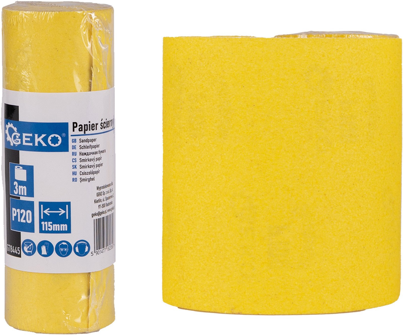 Import Schleifpapierrolle Geko P120 11.5 Cm Breite 300 Cm Länge