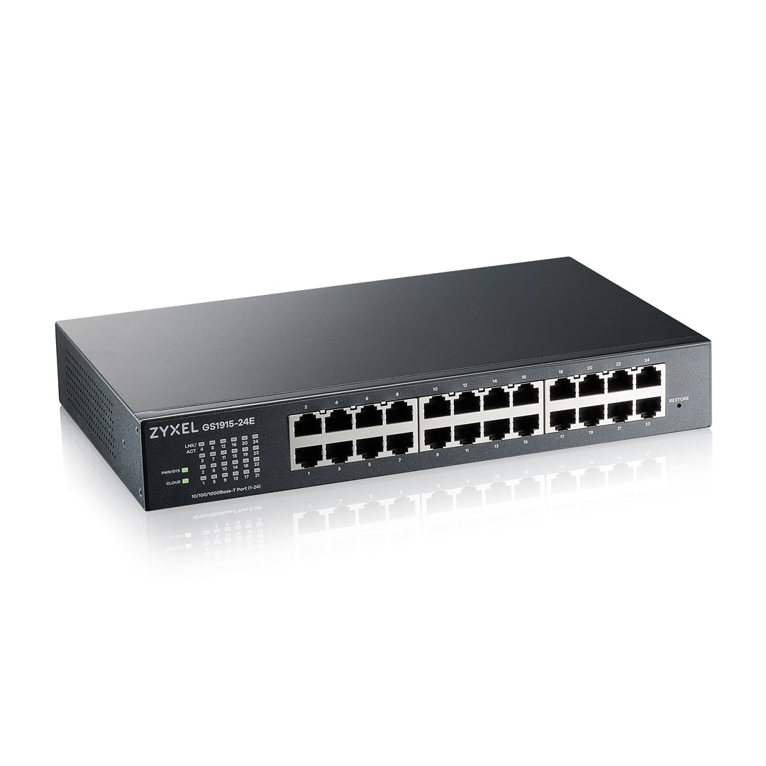 Zyxel Gs1915-24E 24-Port Gbe Smart Switch, Nebulaflex, Rackmount, Lüfterlos Schwarz Gs1915-24E-Eu0101f - Bild 10