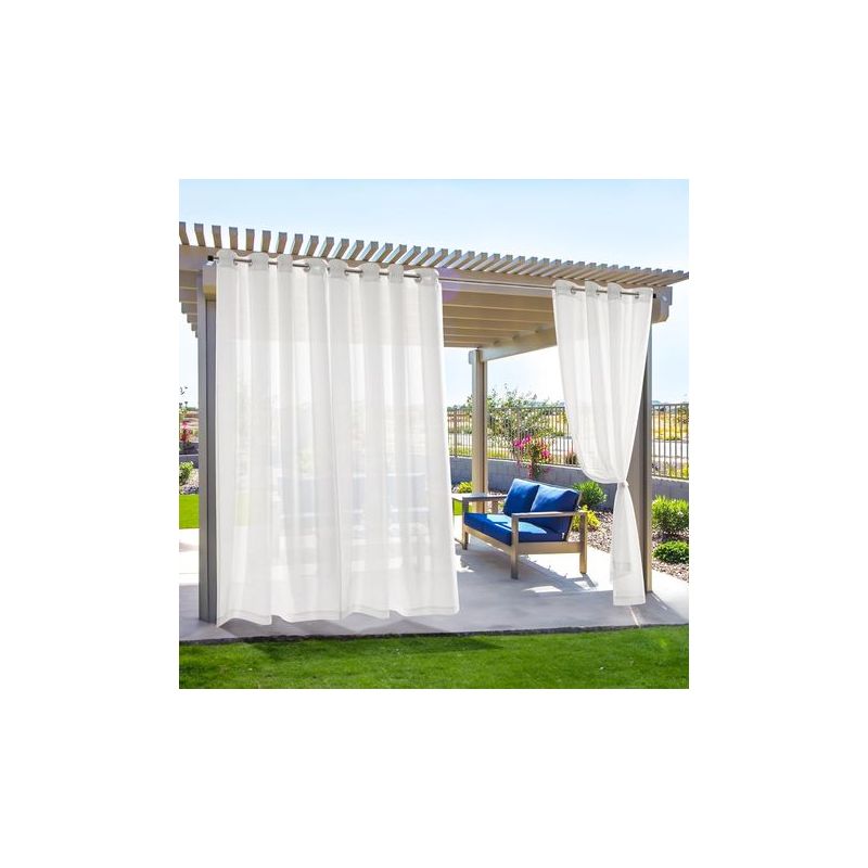 Lot De 2 Rideaux Voilages D'Extérieur