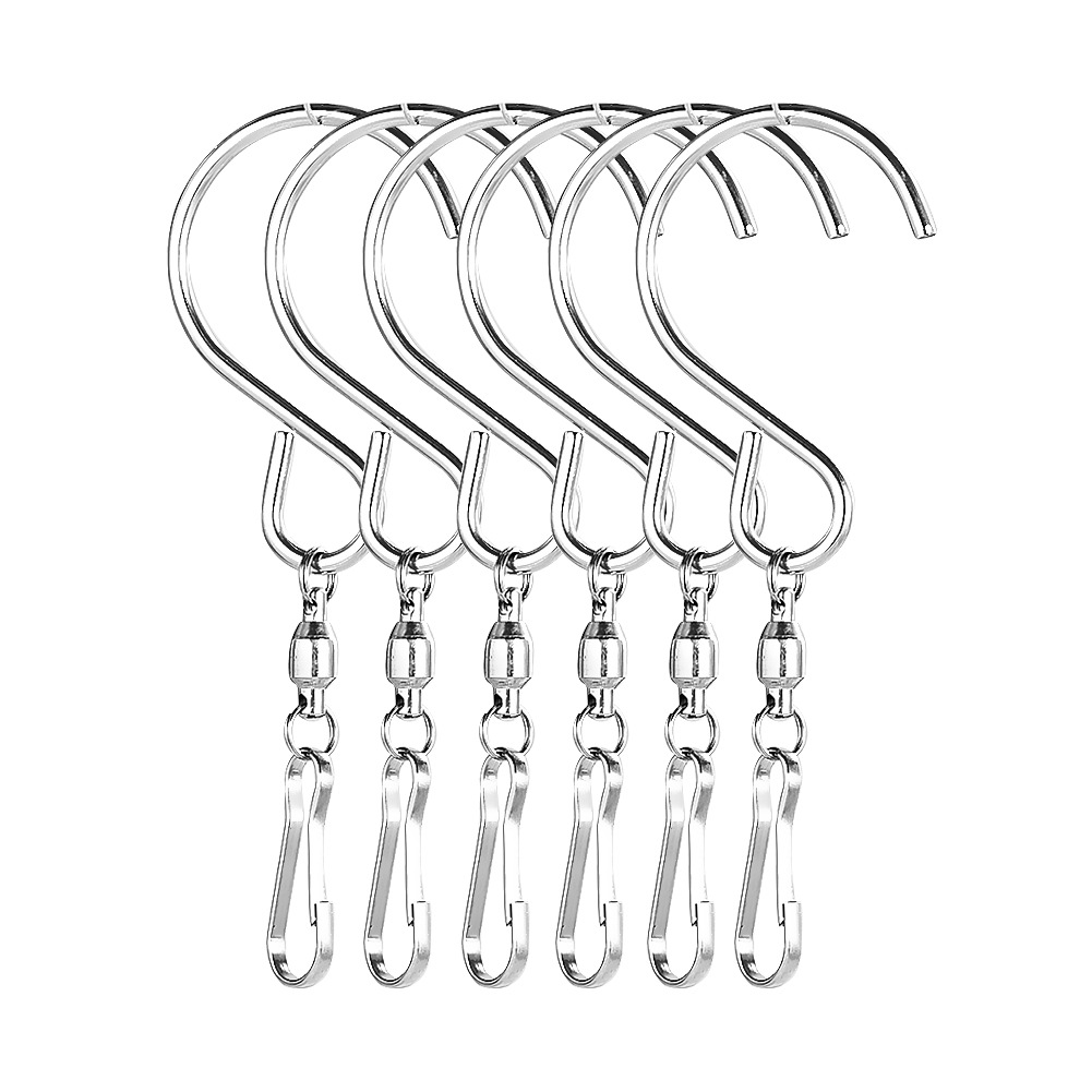 Crochet rotatif à 360° en acier inoxydable, 9 cm, charge 5 kg, lot de 20