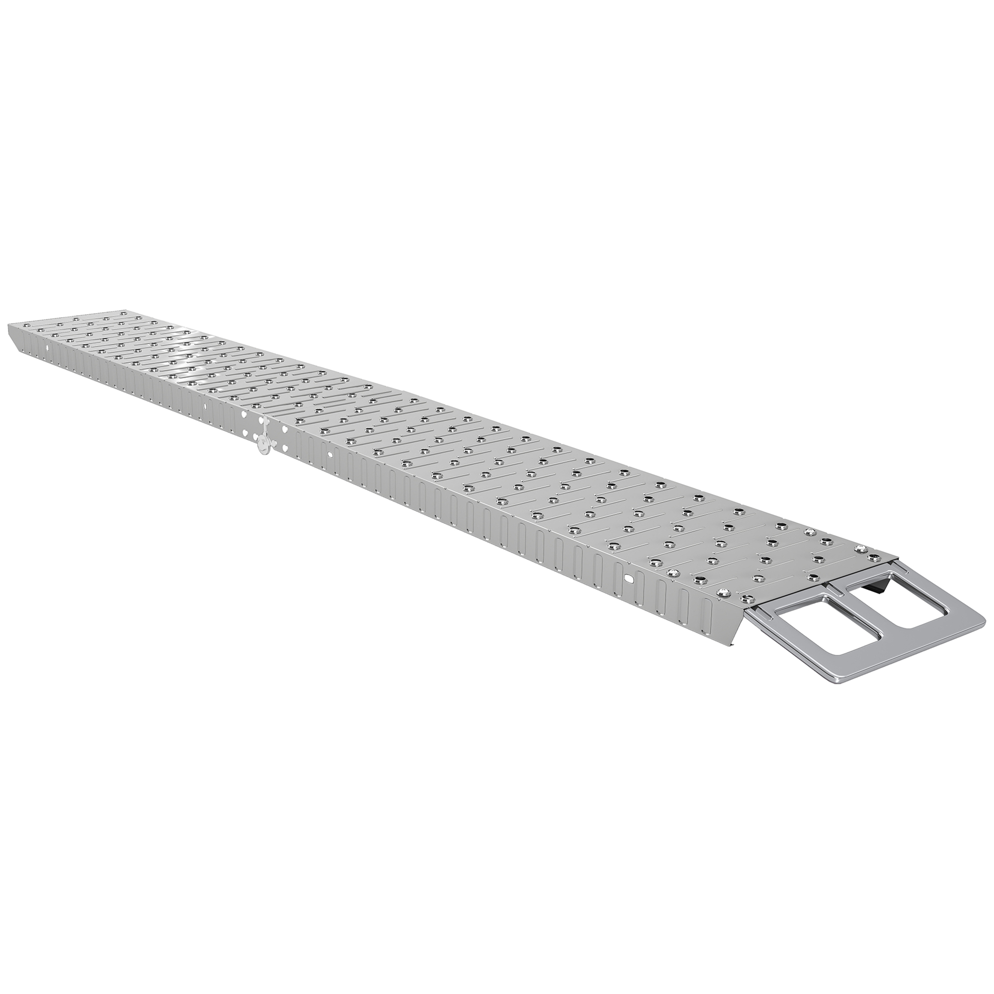 Rampe de chargement pliable en acier galvanisé, 190 x 22 cm, charge 230 kg, sangles fournies