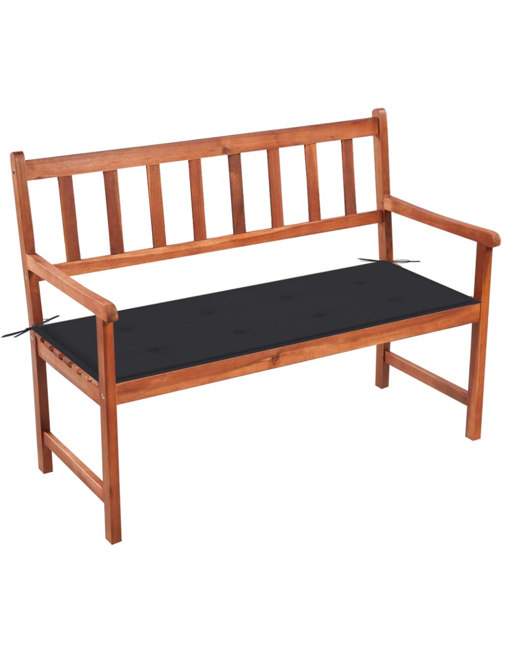 Vidaxl Anthrazit Garden Bench With Cushion 120 Cm Solid Acacia Wood