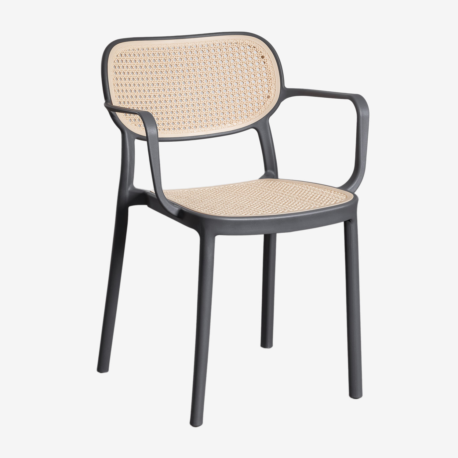 Sklum - Chaise De Salle À Manger Empilable Avec Accoudoirs En
