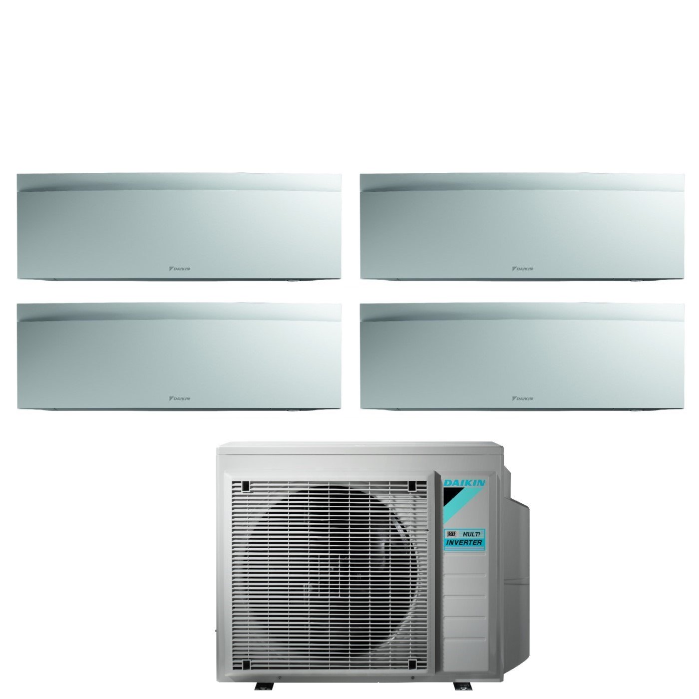 Daikin - Climatizzatore Condizionatore Bluevolution Quadri Split Inverter Serie Emura White Iii 9+12+12+12 Con 4mxm80n R-32 Wi-fi Integrato 9000+12000+12000+12000 Colore Bianco - Garanzia Italiana