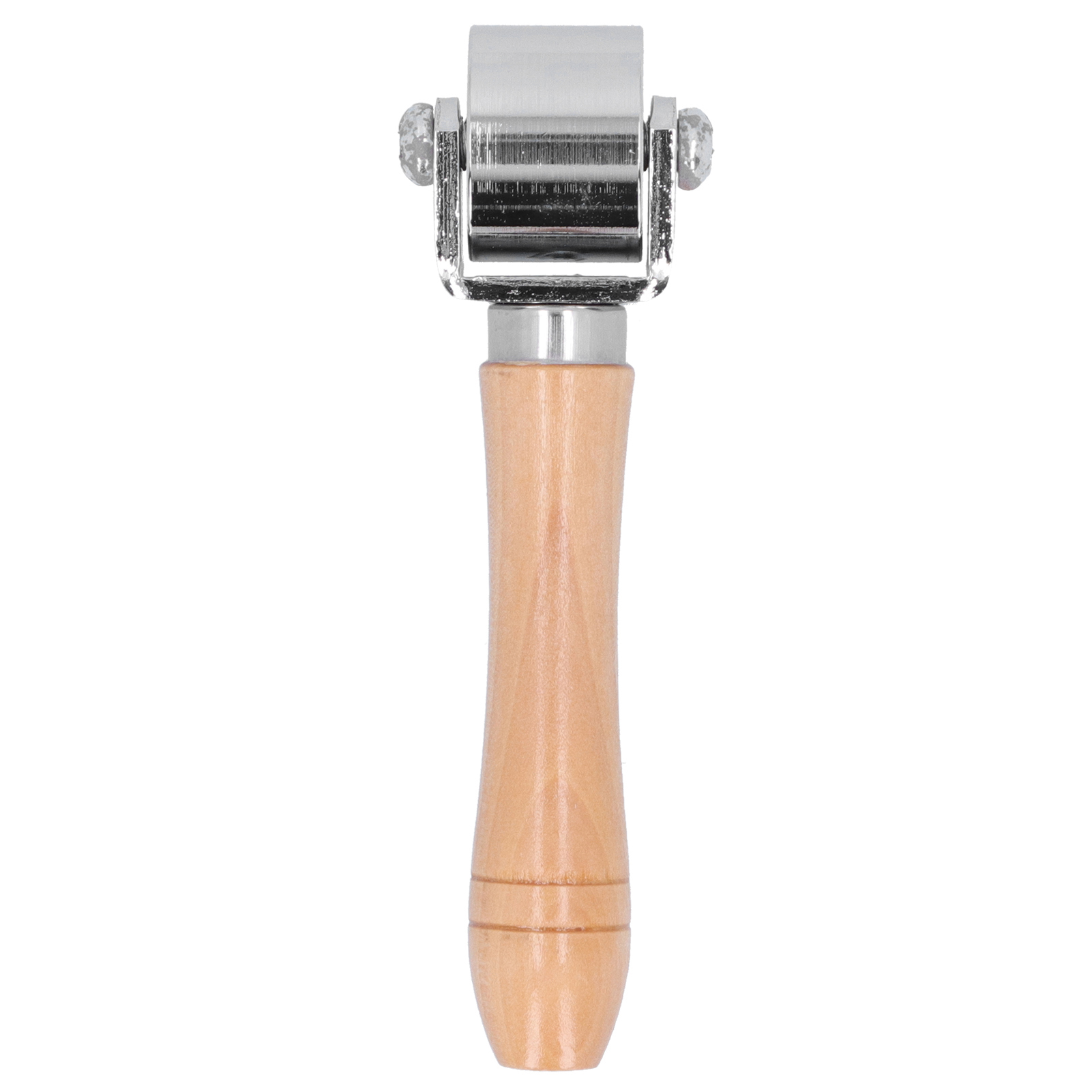 Rouleau à cuir manuel presse-bord 26 mm, manche en bois massif, acier inoxydable