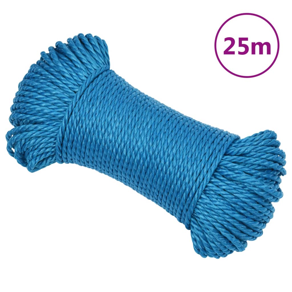 Vidaxl Blau Arbeitsseil 3 Mm 25 M Polypropylen