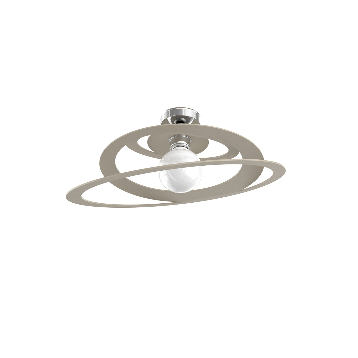 Top light Plafoniera Industrial minimal Bungee Metallo Sabbia 1 Luc...