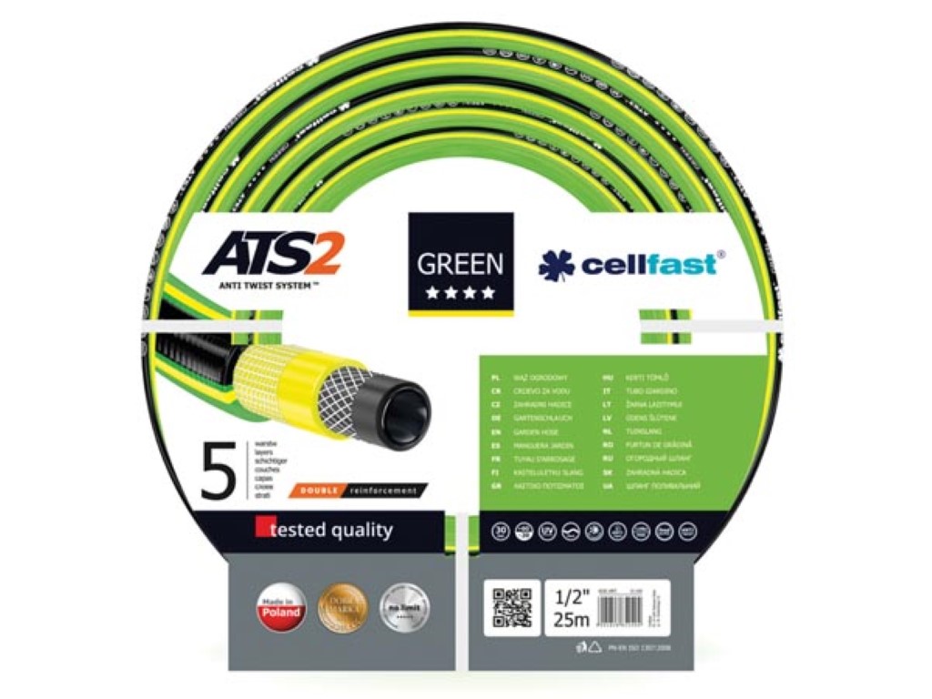 Cellfast Grün Gartenschlauch Ats 1/2 25Mb - C 15-100