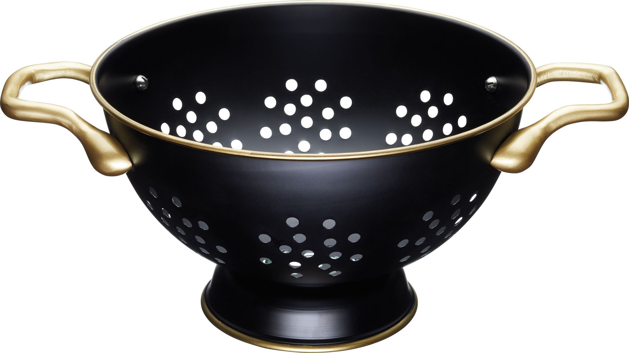 Master Class Schwarz Matt Black And Brass Colander, 24Cm, Tagged, Küchensieb, - Image 2
