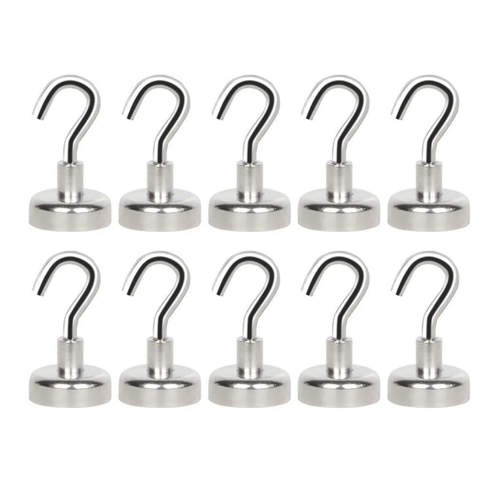 Crochets magnétiques puissants en acier inoxydable, 3,5 cm, charge 5 kg, lot de 10