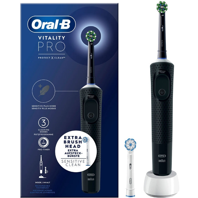 Oral B Vitality Pro Protect X Clean Box Electric Toothbrush Black