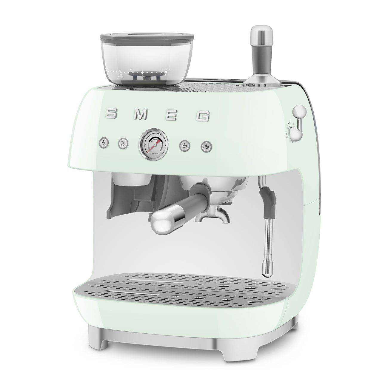Smeg 50S Style Siebträgermaschine Mit Kaffeemühle Pastellgrün Hellgrün Egf03pgeu - Bild 6