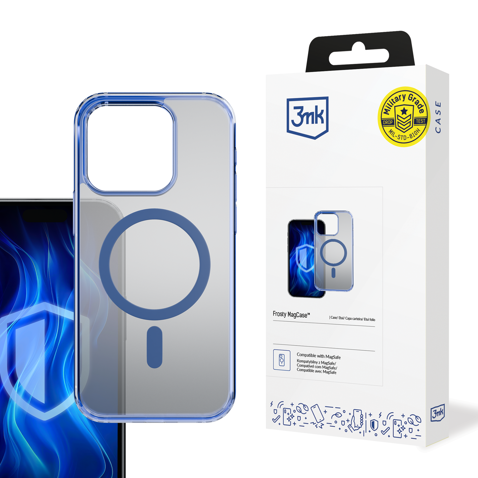 Oem Blau Apple Iphone 15 Pro Max – 3Mk Frosty Magcase
