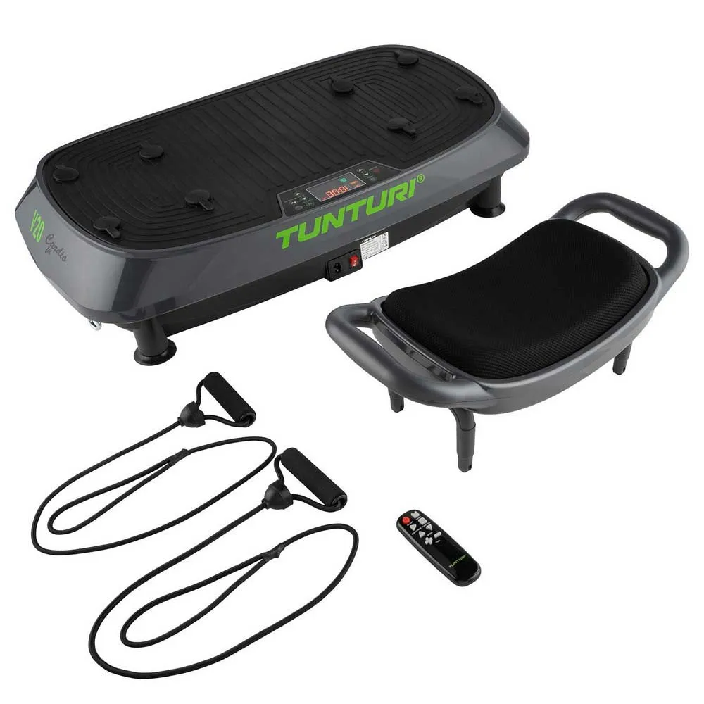 Tunturi Unisex Schwarz Vibrationsplatte Cardio Fit V20 30 Geschwindigkeiten Oszillation